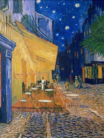 Cafe-terrace at night (Place du forum in Arles). Oil on canvas (1888) Cat. 232. - Giclee Print, 12x16