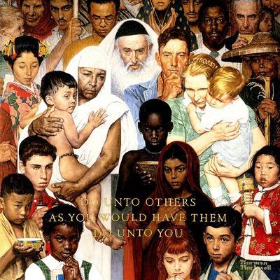 "Golden Rule" (Do unto others), April 1,1961 - Giclee Print, 16x16