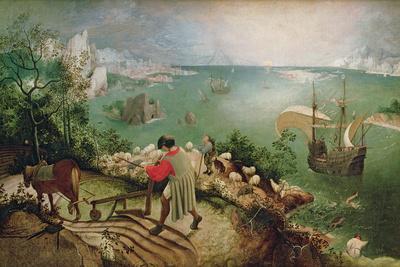 Landscape with the Fall of Icarus, circa 1555 - Giclee Print, 18x12