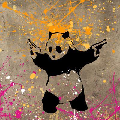 Panda with Guns - Giclee Print, 16x16 Panda with Guns - Giclee Print, 16x16