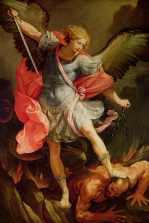 The Archangel Michael Defeating Satan - Giclee Print, 12x18